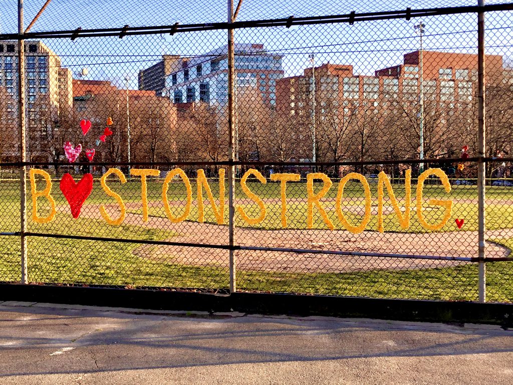 Boston strong sign.